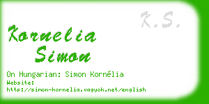 kornelia simon business card